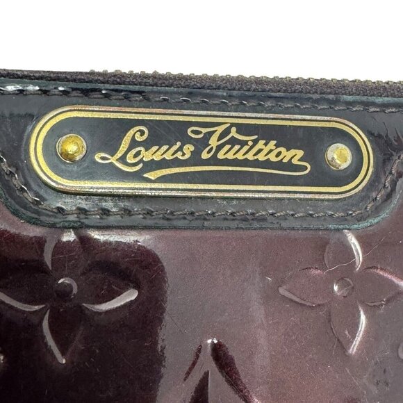 Louis Vuitton key ring coin pouch Vernis Bordeaux Pochette wallet patent leather - Picture 5 of 14